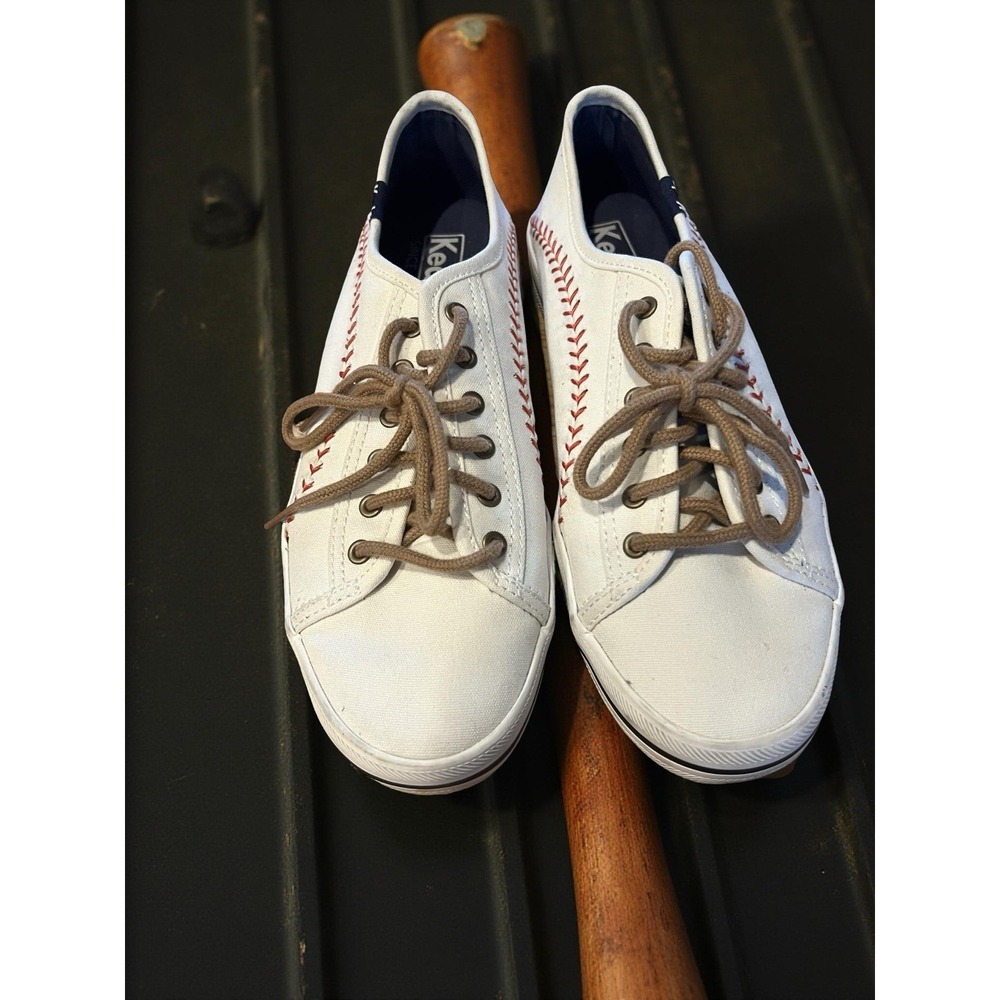 Women's Keds‎ Champion Pennant Leather Lace Up Shoes. (baseball)